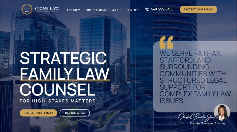 Stone Law Firm: Strategic Family Law Counsel in Fairfax and Stafford for High-Stakes Legal Matters.