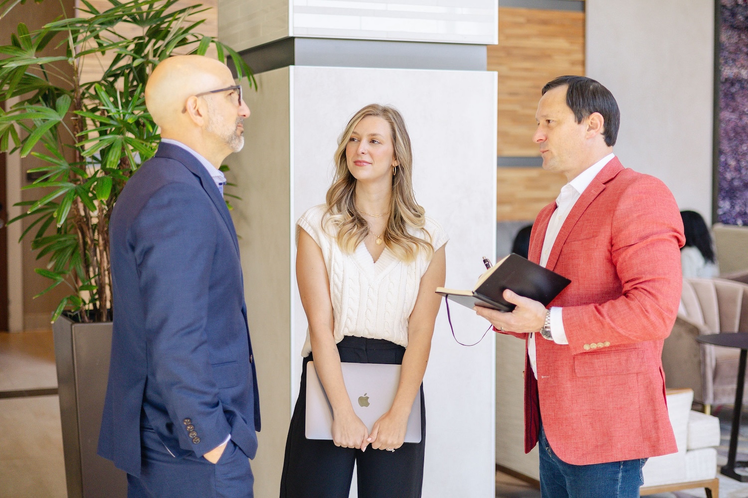 On-page optimization | Array the array digital team working on law firm seo tactics in the office