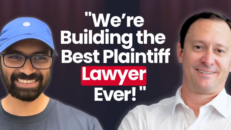 Two men smiling with the text: We're Building the Best Plaintiff Lawyer Ever!